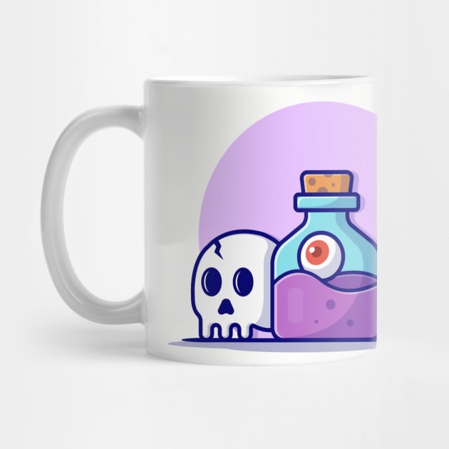 Skull And Poison Cartoon Vector Icon Illustration by Catalyst Labs